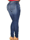 Sidefeel Denim Destroyed Whisker Wash Skinny Large Blue
