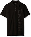 SHORT SLEEVE LARGE LOGO PIQUE POLO SHIRT