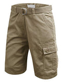 URBANCREWS Hipster Hip Hop 6 Pockets Cargo Shorts KHAKI 34