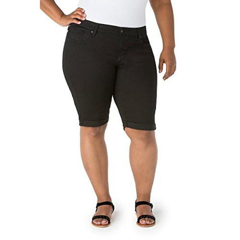 Plus Size Modern Skinny Shorts Noir 18