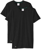 LACOSTE 2PACK COLOURS COTTON STRETCH VNECK TSHIRT BLACK MEDIUM