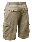 URBANCREWS Hipster Hip Hop 6 Pockets Cargo Shorts KHAKI 34