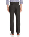 Men Traveler Classic Fit Flat Front Pant Black 44W X 30L