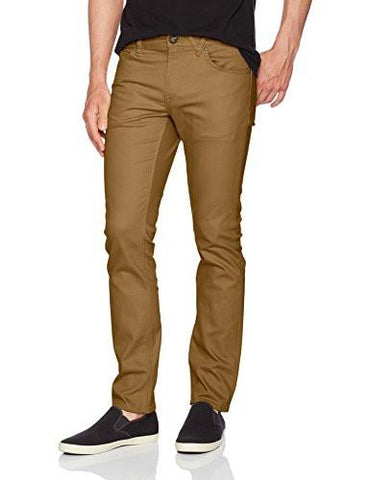 Vorta 5 Pocket Slub Slim Fit Pant Mud 32