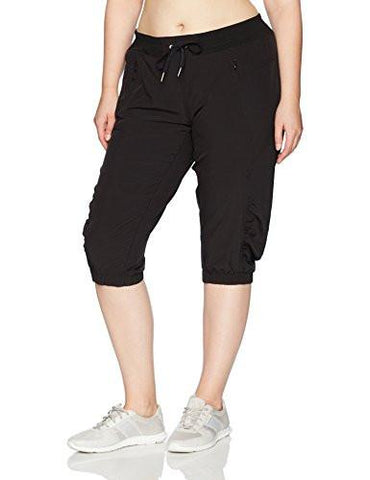 Performance Plus Size CoMMuter Active Banded Bottom Capri 19 12 Inseam Black 2X