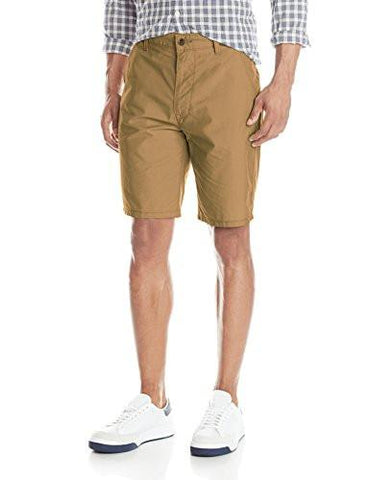Straight Chino Short British Khaki Stretch Dobby 32
