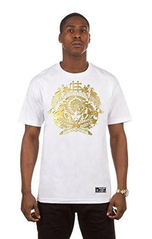 Hustle Gang Gold Stamp Tshirt 2XL White