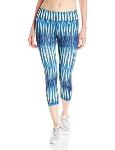 Active Crop Pant Print Mesh Contrast Future Retro Small