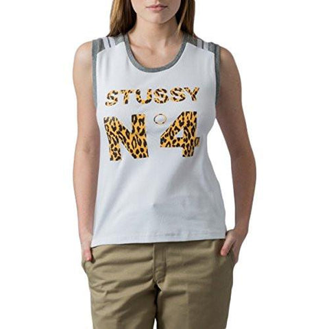 Stussy No. 4 Athletic Tank Shirt Large Grey Heather