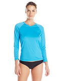 KANU SURF SOLID LONG SLEEVE UPF 50+ SWIM SHIRT AQUA LARGE
