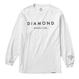 DIAMOND SUPPLY CO. MEN STONE CUT LS T SHIRT WHITE