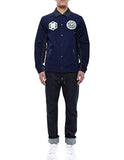 Slim Fit Ecru Bursh Embroidery Seagull Selvedge Denim