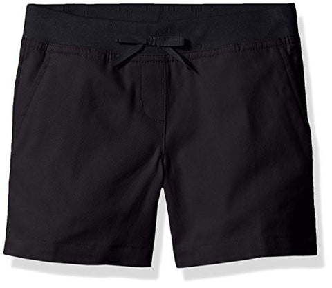 Little Uniform Twill Flat Front Short With Knit Waistband Navy 6