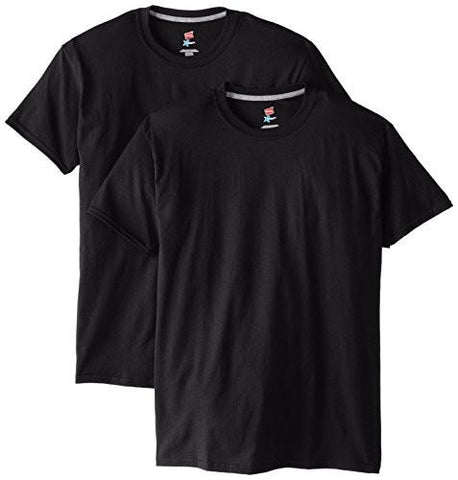 HANES 2 PACK XTEMP PERFORMANCE TSHIRT BLACK LARGE