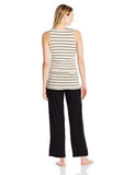Maternity Cecelia Onthego Nursing Top And Pant Set Sand Stripe Xl