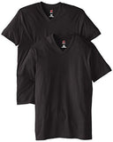 HANES NANO PREMIUM COTTON VNECK TSHIRT PACK OF 2 BLACK LARGE