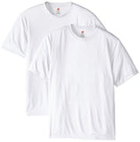 HANES SHORT SLEEVE COOL DRI TSHIRT UPF 50+ WHITE LARGE PACK OF 2