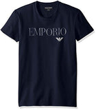 EMPORIO ARMANI MEGA LOGO CREW NECK TSHIRT MARINE MEDIUM