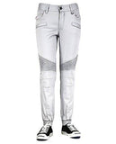 Men Twill Jogger Pants With Comfort Stretch Large Moto Ltgrey #122