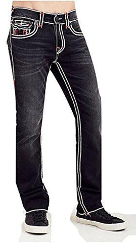 Straight Leg Relaxed Fit W Flap Ropestitch In Dark Desire 38 Dark Desire