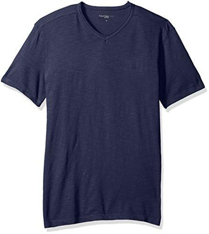 JEANS SHORT SLEEVE MIXED MEDIA VNECK TSHIRT CLASSIC NAVY XLARGE