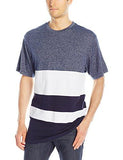 Short Sleeve Cut And Sewn Tshirt With Color Blocks Marled Navy 3Xl