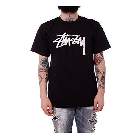 STUSSY STOCK TSHIRT SIZE: LARGE COLOR: BLACK