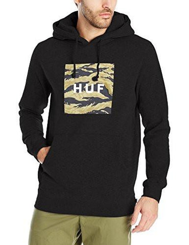 Golden Camo Stripe Box Pullover Hood Black Medium
