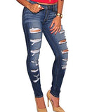 Sidefeel Denim Destroyed Whisker Wash Skinny Large Blue
