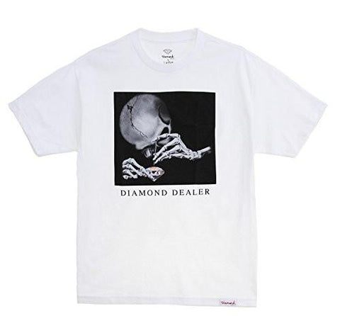 DIAMOND SUPPLY CO. MEN SKELETON SHORT SLEEVE T SHIRTWHITEL