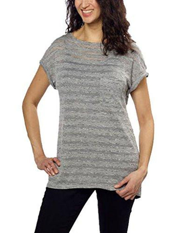 Ladies Knit Top Grey M