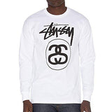 STUSSY STOCK LINK LONG SLEEVE TSHIRT SIZE: SMALL COLOR: WHITE