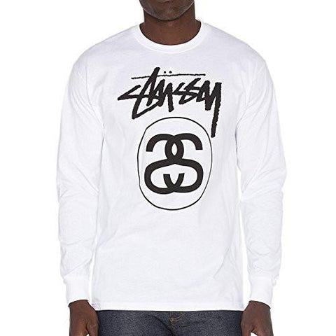 STUSSY STOCK LINK LONG SLEEVE TSHIRT SIZE: SMALL COLOR: WHITE