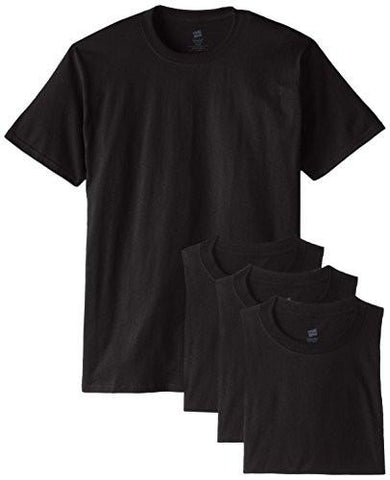 HANES COMFORTSOFT TSHIRT PACK OF 4 BLACK MEDIUM