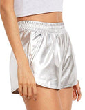 Shorts Yoga Shorts Jogger Running Athletic Hot Shorts Silver Silver Large
