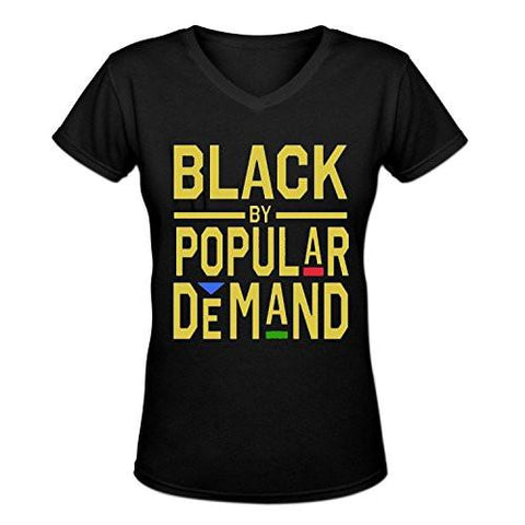 BLACK BY POPULAR DEMAND SHORT SLEEVE COTTON VNECK TSHIRT