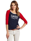 Levi Raglan Sleeve TShirt with Studs Navy Large