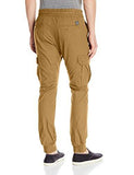 Jogger Pants Washed Ripstop Fabric With Cargo Pockets WheatNew Large