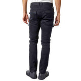 Front Cargo Pocket Distressed Premium Slim Pants 36 Black