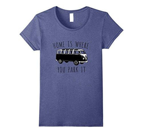 Van Shirt Vandwelling Awesome Vintage Funny Cute TShirt Medium Heather Blue