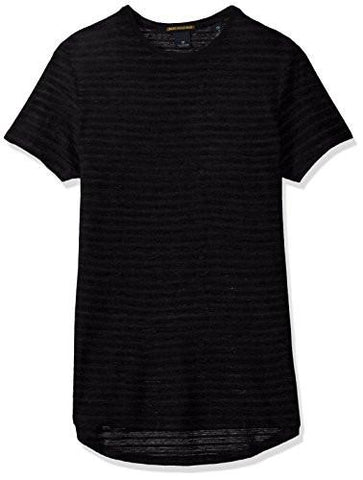 Scotch & Soda Crewneck Tee in Mesh Quality Black Medium