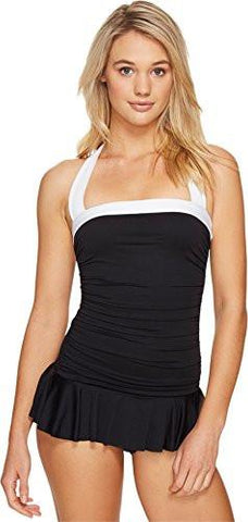 Lauren Ralph Lauren Bel Aire Solid Skirted Mio Onepiece Black Swimsuit