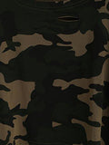 Sweatyrocks Tshirt Camo Print Distressed Crop Tshirt XSmallmall Camo#1Crop Top
