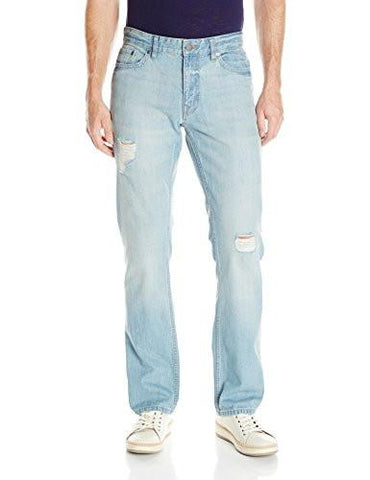 Jeans Slim Straight Jean Destructed Blue 31X32