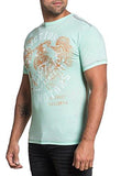 Affliction Flagstaff Tee Shirt Mint Burnout Wash Large