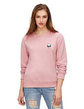 Sweatyrocks Sweatshirt Pink Alien Patch Drop Shoulder Long Sleeve Shirt M