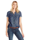 Levi Short Sleeve Western Shirt Ocean Blue XSmall