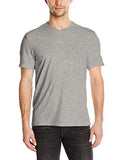 JEANS MEN SHORT SLEEVE MIXED MEDIA VNECK TSHIRT MED CHARCOAL HT XLARGE