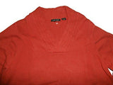 Long Sleeve Sweater VNeck Ablaze Red XLarge