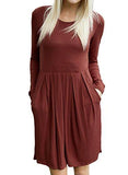 Creti Fashion Casual Slim Fit and Flare Tunic dress T Shirt Dress